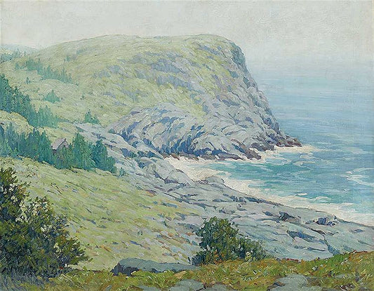Whitehead, Monhegon, vintage artwork by George Stengel, 12x8" (A4) Poster