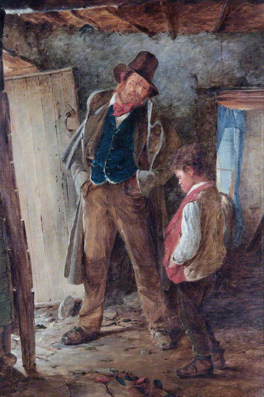 The Morning Lecture, vintage artwork by Erskine Nicol, 12x8" (A4) Poster