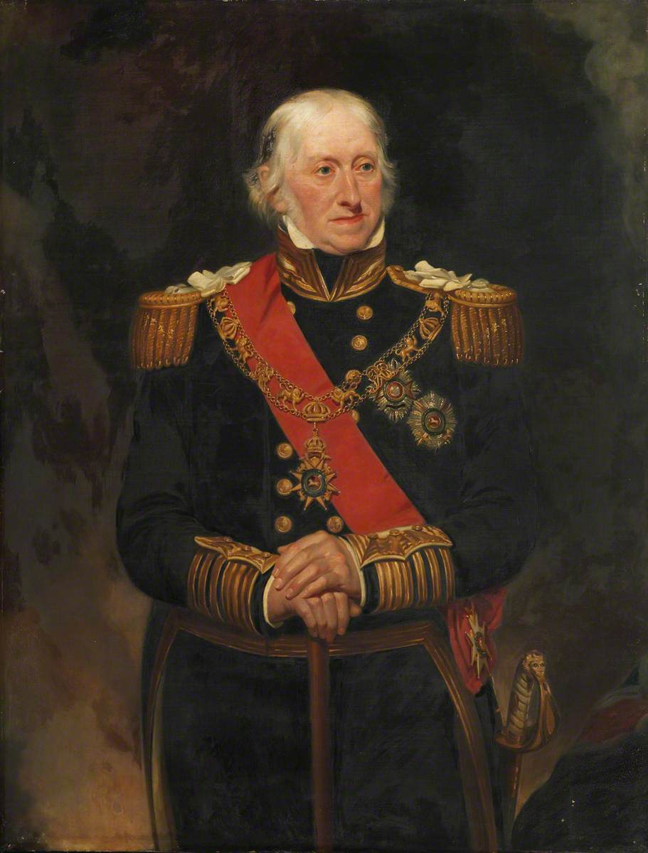 Admiral Sir Edward Campbell Owen, vintage artwork by Henry William Pickersgill, 12x8" (A4) Poster