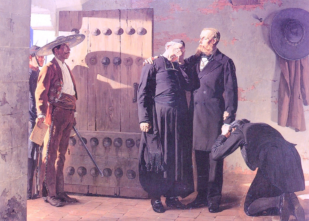 The Last Moments of Maximilian, vintage artwork by Jean-Paul Laurens, 12x8" (A4) Poster