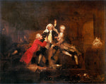 Charity in the Cellar, vintage artwork by William Hogarth, 12x8" (A4) Poster