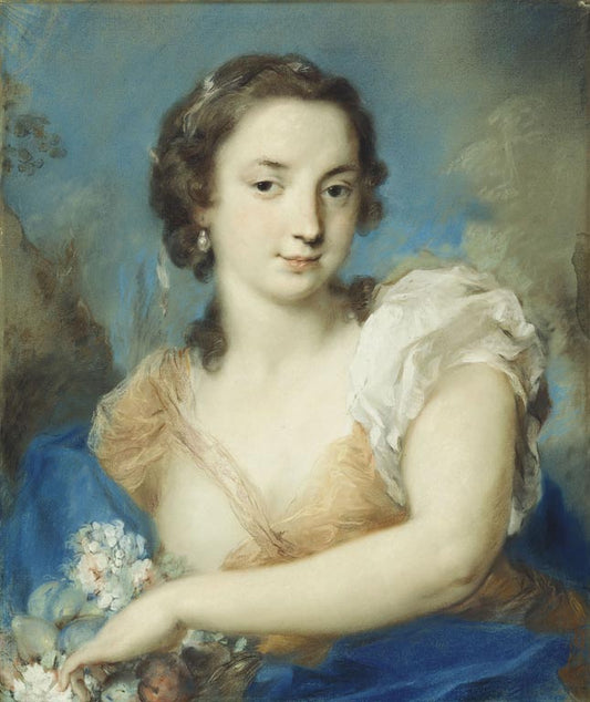 A Personification of Summer, vintage artwork by Rosalba Carriera, 12x8" (A4) Poster