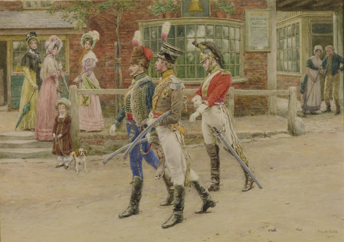 Gold Lace Has Charm for the Fair, vintage artwork by Frank Dadd, 12x8" (A4) Poster