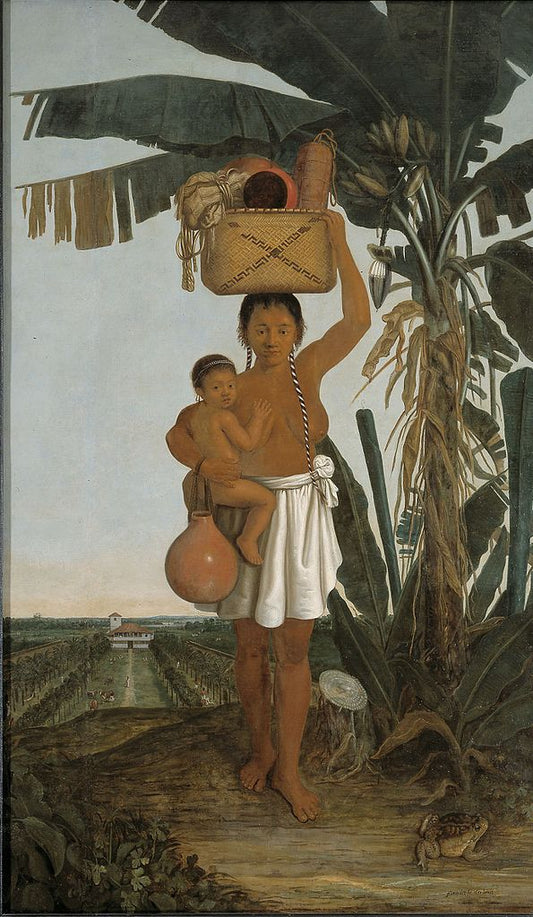Tupi woman, vintage artwork by Albert Eckhout, 12x8" (A4) Poster