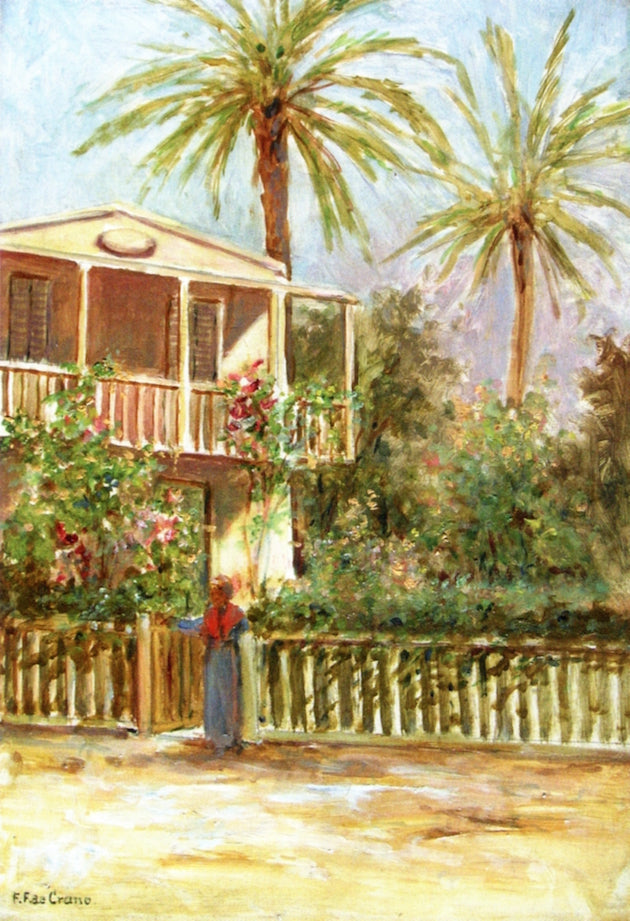 Peña-Peck House, vintage artwork by Felix de Crano, 12x8" (A4) Poster