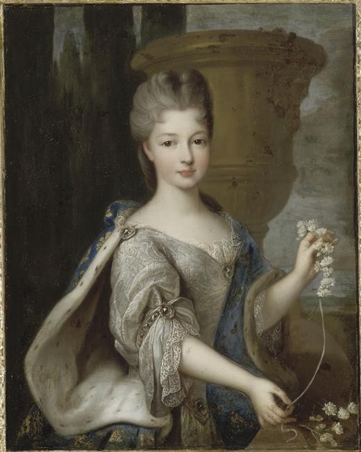 Portrait of Louise-Elisabeth de Bourbon-Conde, vintage artwork by Pierre Gobert, 12x8" (A4) Poster