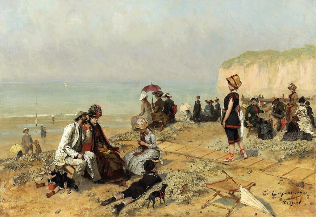 Le Treport, vintage artwork by Évariste Carpentier, 12x8" (A4) Poster