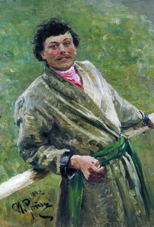 A Belarusian Man, vintage artwork by Ilia Efimovich Repin, 12x8" (A4) Poster