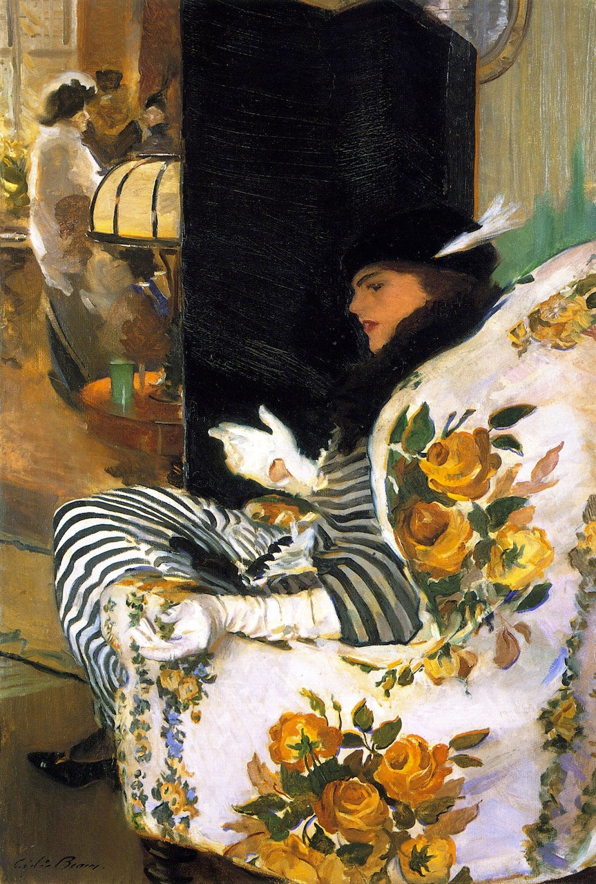 After the Meeting, vintage artwork by Cecilia Beaux, 12x8" (A4) Poster