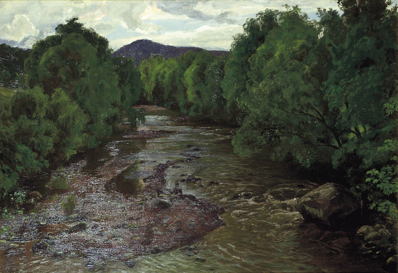 Sandvikselven, vintage artwork by Thorolf Holmboe, 12x8" (A4) Poster