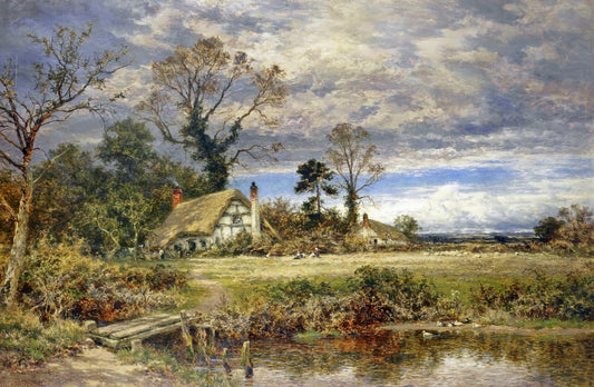 A Gleam Before the Storm, vintage artwork by Benjamin Williams Leader, 12x8" (A4) Poster