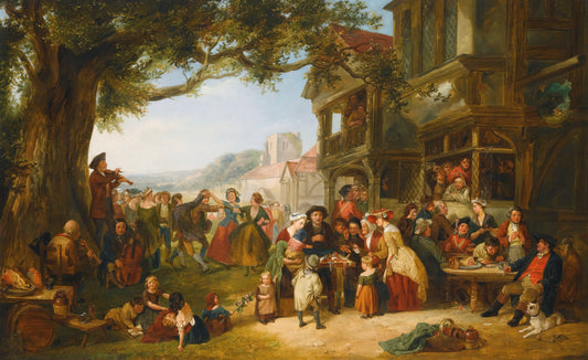Village Merrymaking, vintage artwork by William Parrott, A3 (16x12") Poster Print