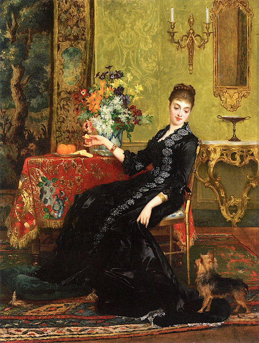 The Tempting Fruit, vintage artwork by Frans Verhas, 12x8" (A4) Poster