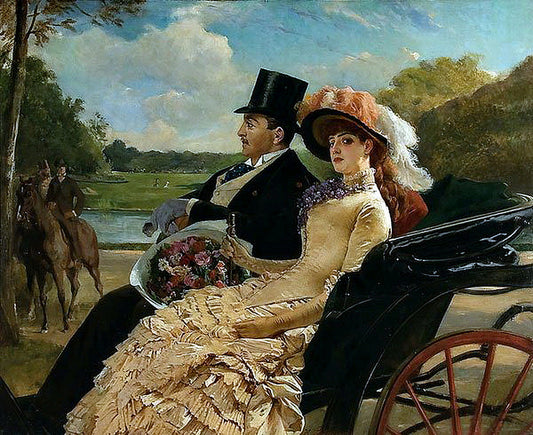 A Ride in the Park, vintage artwork by Henri-Guillaume Schlesinger, A3 (16x12") Poster Print