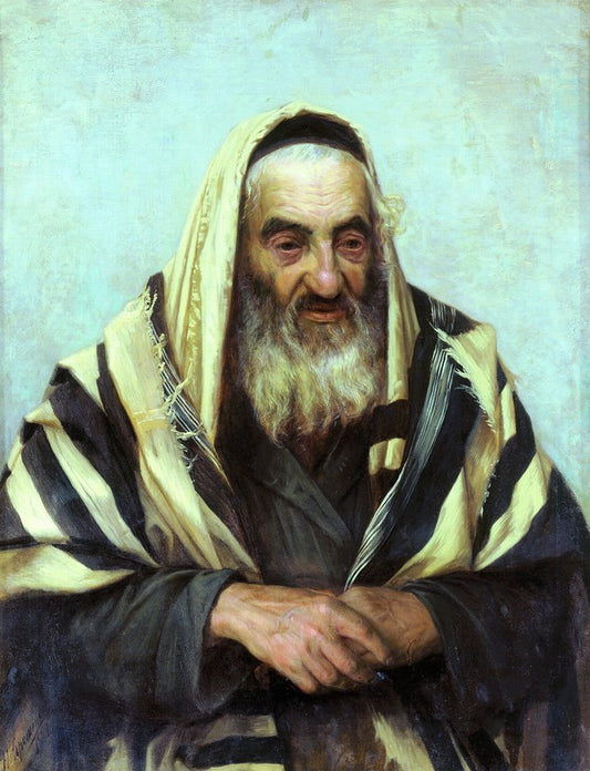 Old Jew, vintage artwork by Nikolai Aleksandrovich Yaroshenko, 12x8" (A4) Poster