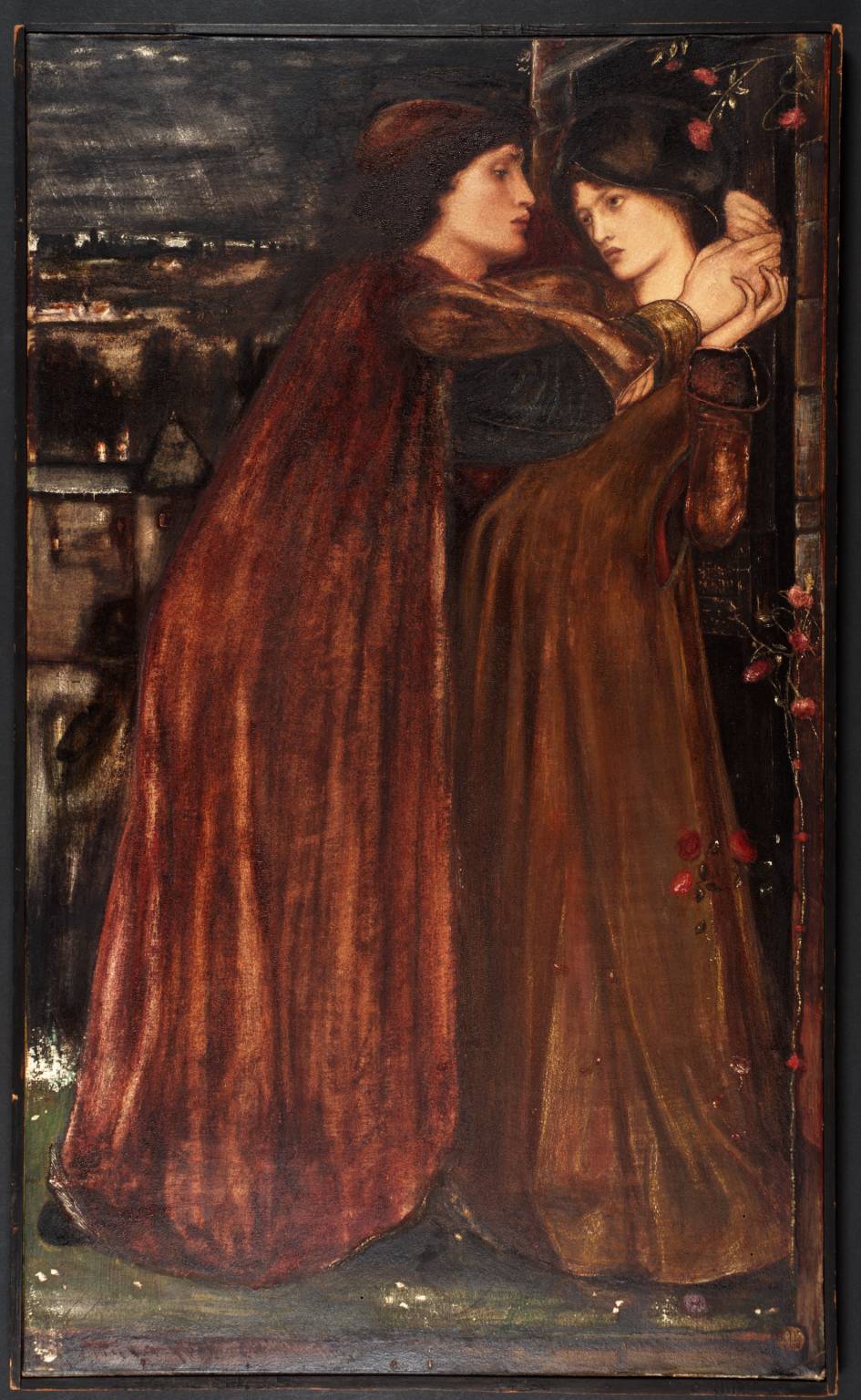 Clerk Saunders, vintage artwork by Sir Edward Burne-Jones, 12x8" (A4) Poster
