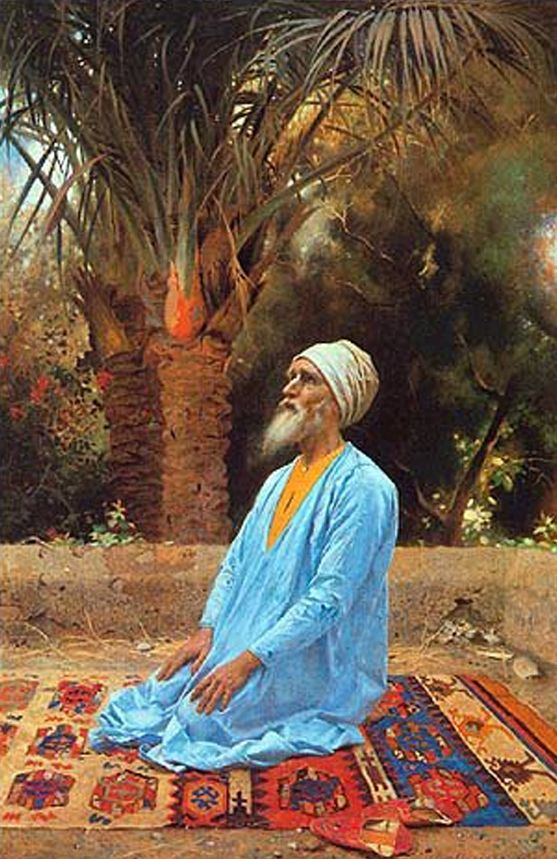 The Prayer, vintage artwork by Pierre Van der Ouderaa, 12x8" (A4) Poster