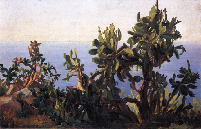 Study of a Prickly Pear, vintage artwork by Thomas Fearnley, A3 (16x12") Poster Print
