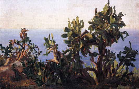 Study of a Prickly Pear, vintage artwork by Thomas Fearnley, A3 (16x12") Poster Print