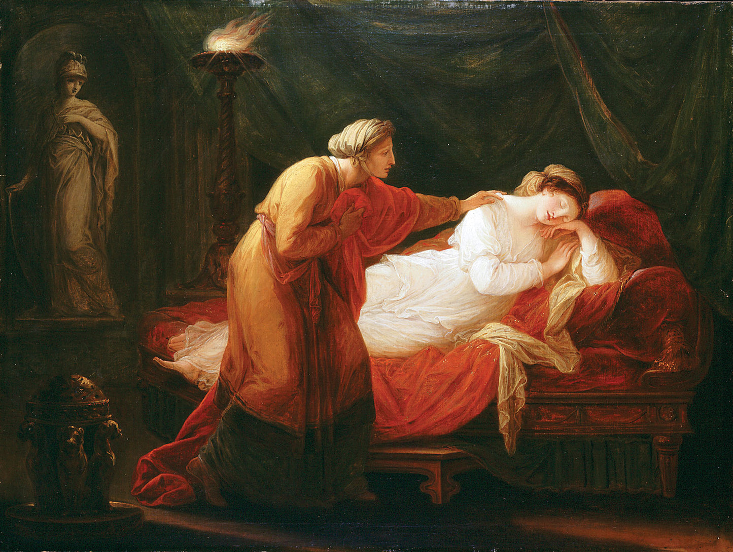 Penelope is woken by  Euryclea, vintage artwork by Angelica Kauffmann, 12x8" (A4) Poster