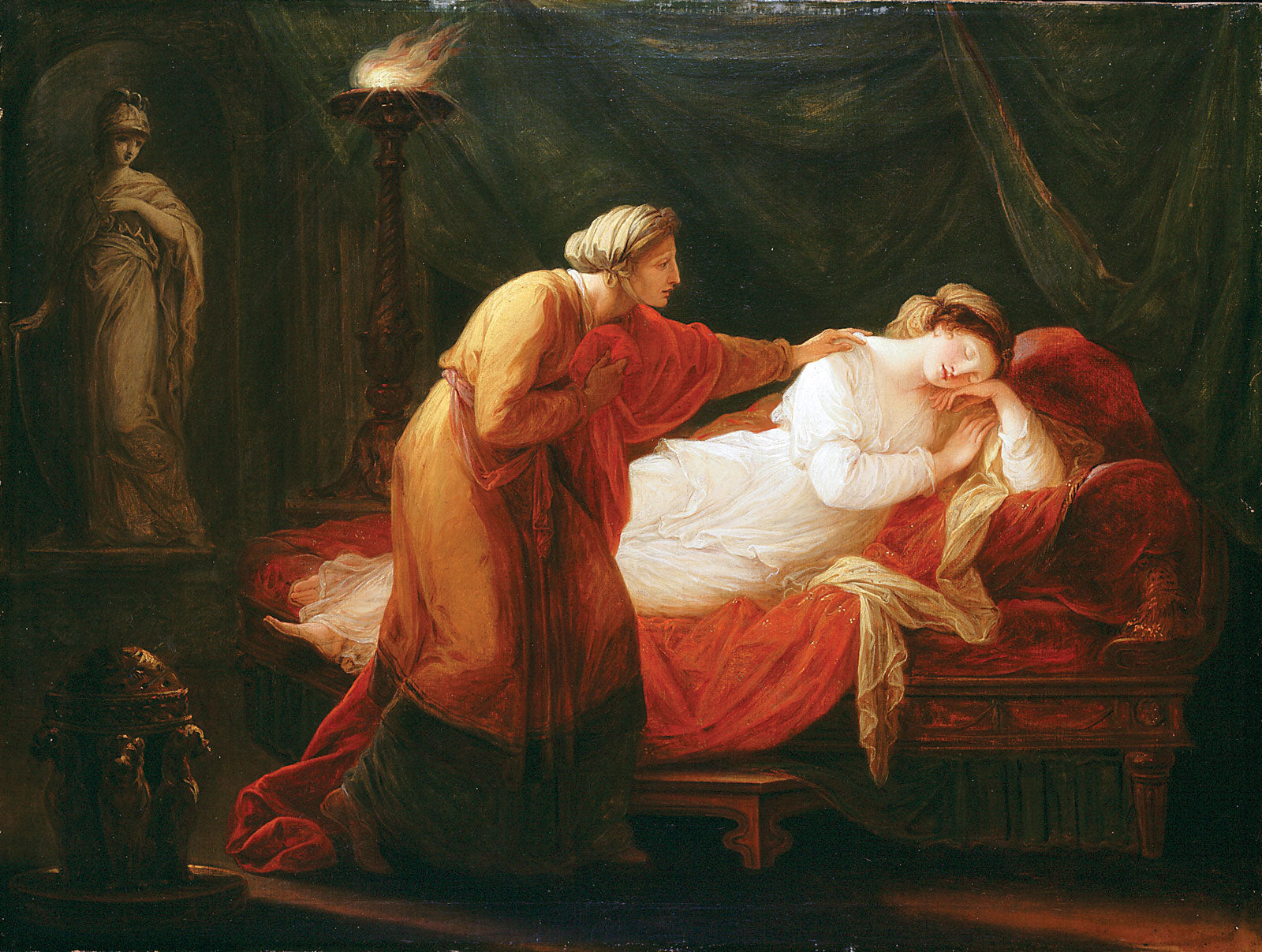 Penelope is woken by  Euryclea, vintage artwork by Angelica Kauffmann, 12x8" (A4) Poster