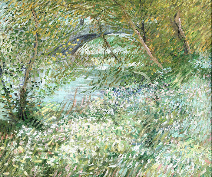  Seine with Pont de Clichy in the Spring by Vincent van Gogh,A3(16x12