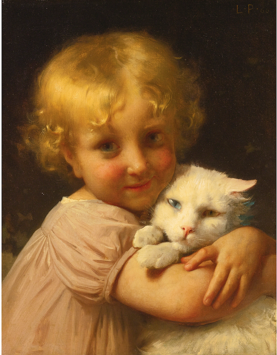 Best Friends, vintage artwork by Leon-Jean-Basile Perrault, 12x8" (A4) Poster