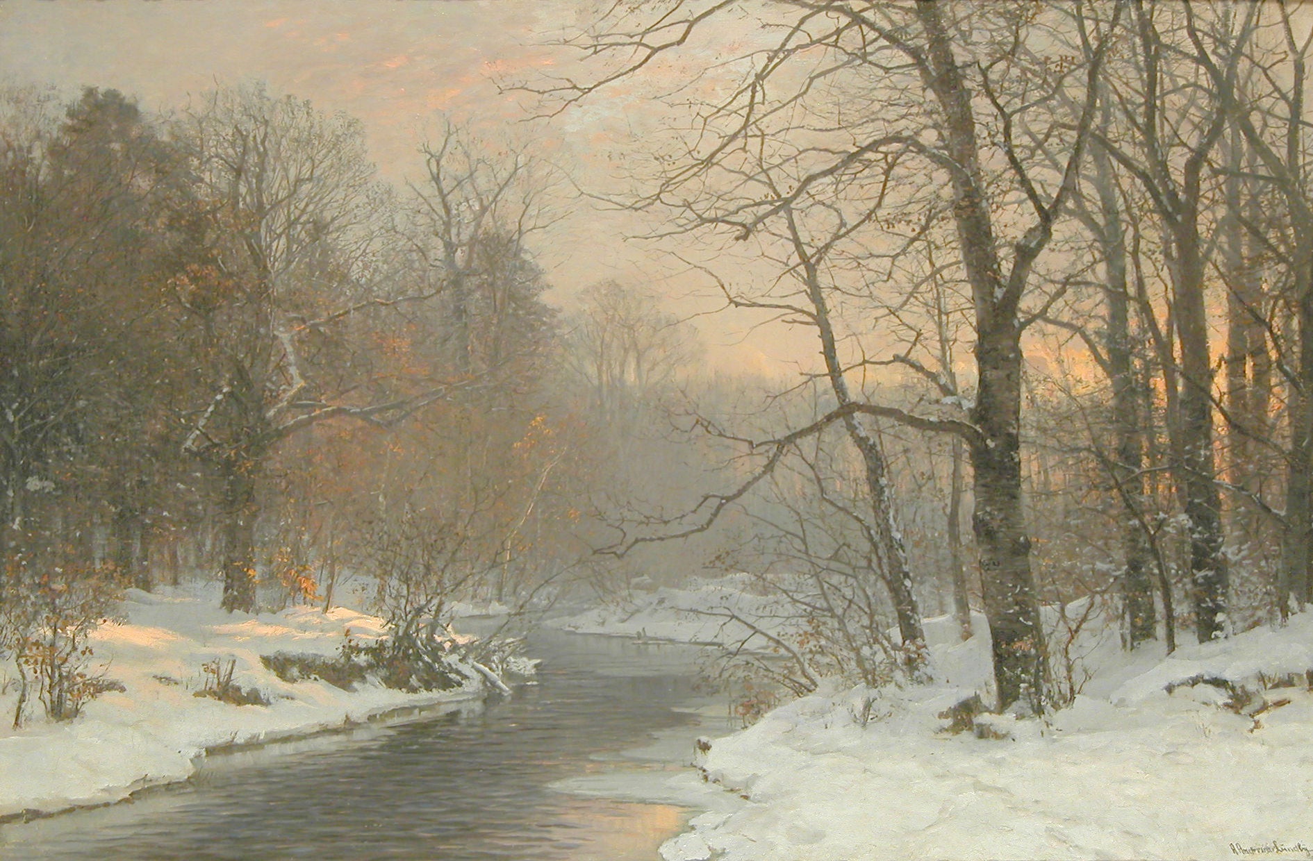 As Evening Falls, vintage artwork by Anders Anderson-Lundby , 12x8" (A4) Poster