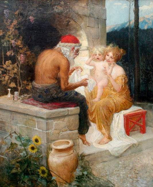 The Broken Wing, vintage artwork by Eduard Veith, 12x8" (A4) Poster