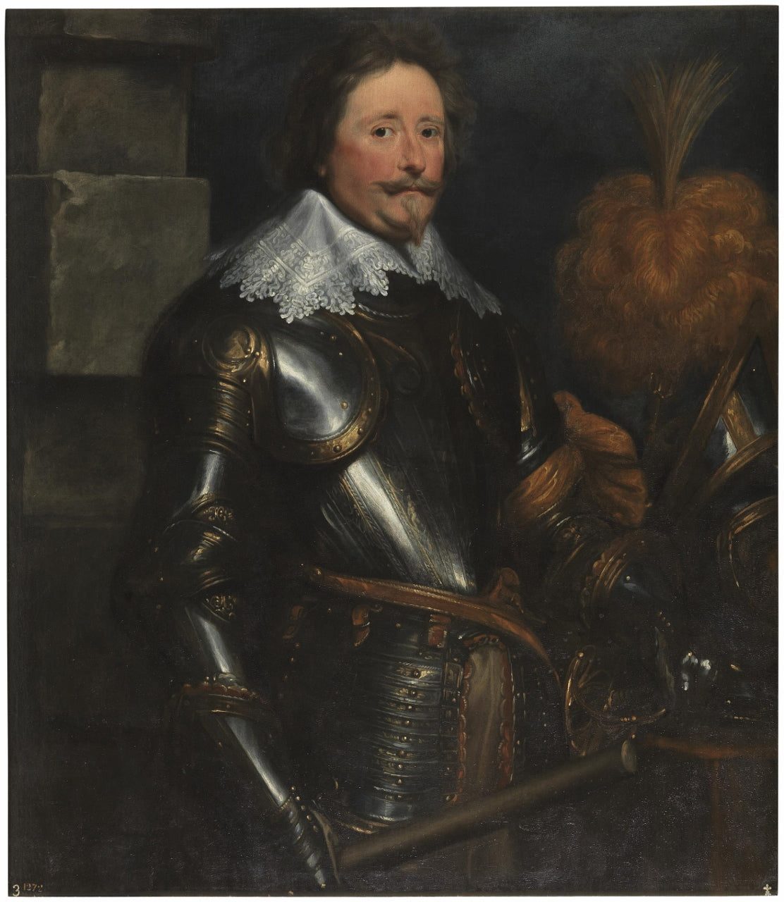 Federico Enrique de Nassau, Prince of Orange, vintage artwork by Anthony van Dyck, 12x8" (A4) Poster