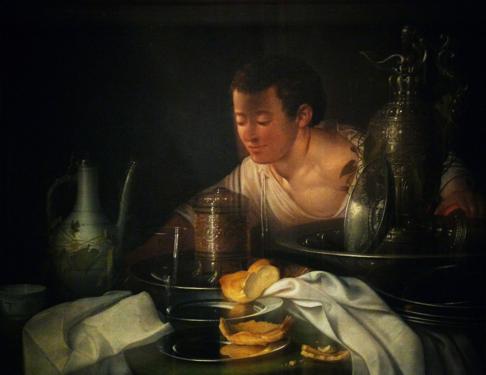 Breakfast closed, vintage artwork by Sebastien Stoskopff, 12x8" (A4) Poster