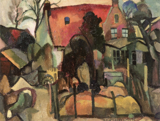 Achter't Hof van Holland, Heemstede, vintage artwork by Herman Kruyder, 12x8" (A4) Poster