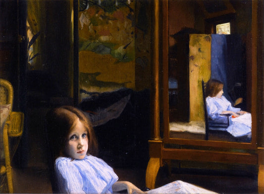LIttle Girl, vintage artwork by Jacques-Émile Blanche, 12x8" (A4) Poster
