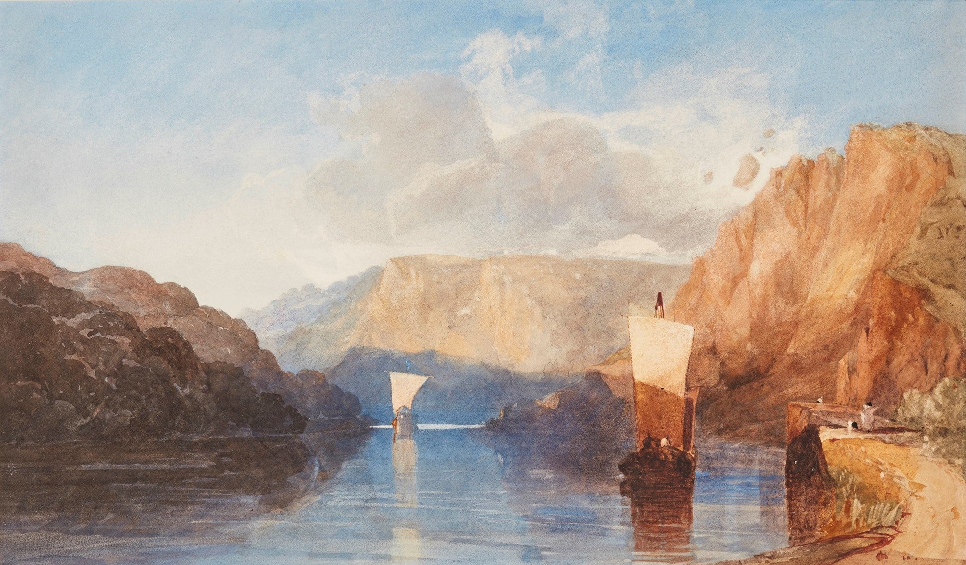Blasting St. Vincent's Rock, Clifton, vintage artwork by John Sell Cotman, 12x8" (A4) Poster