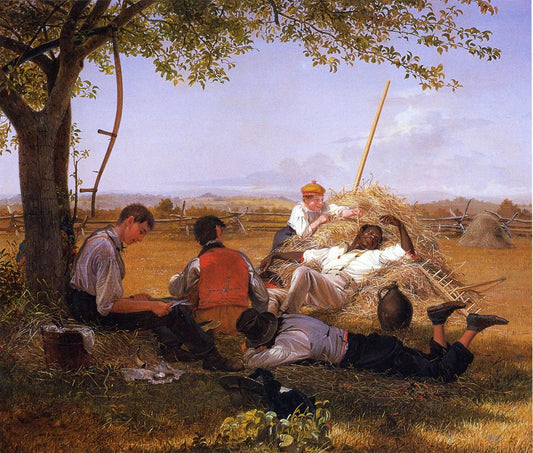 Farmers Nooning, vintage artwork by William Sidney Mount, A3 (16x12") Poster Print