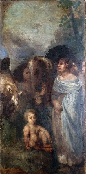 The Child, vintage artwork by Hans von Marees, 12x8" (A4) Poster