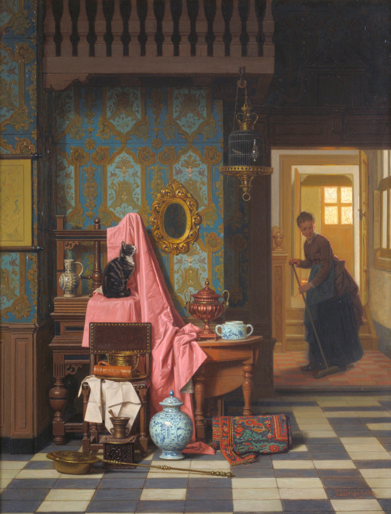 Opportunity Makes a Thief, vintage artwork by Charles Joseph Grips, 12x8" (A4) Poster