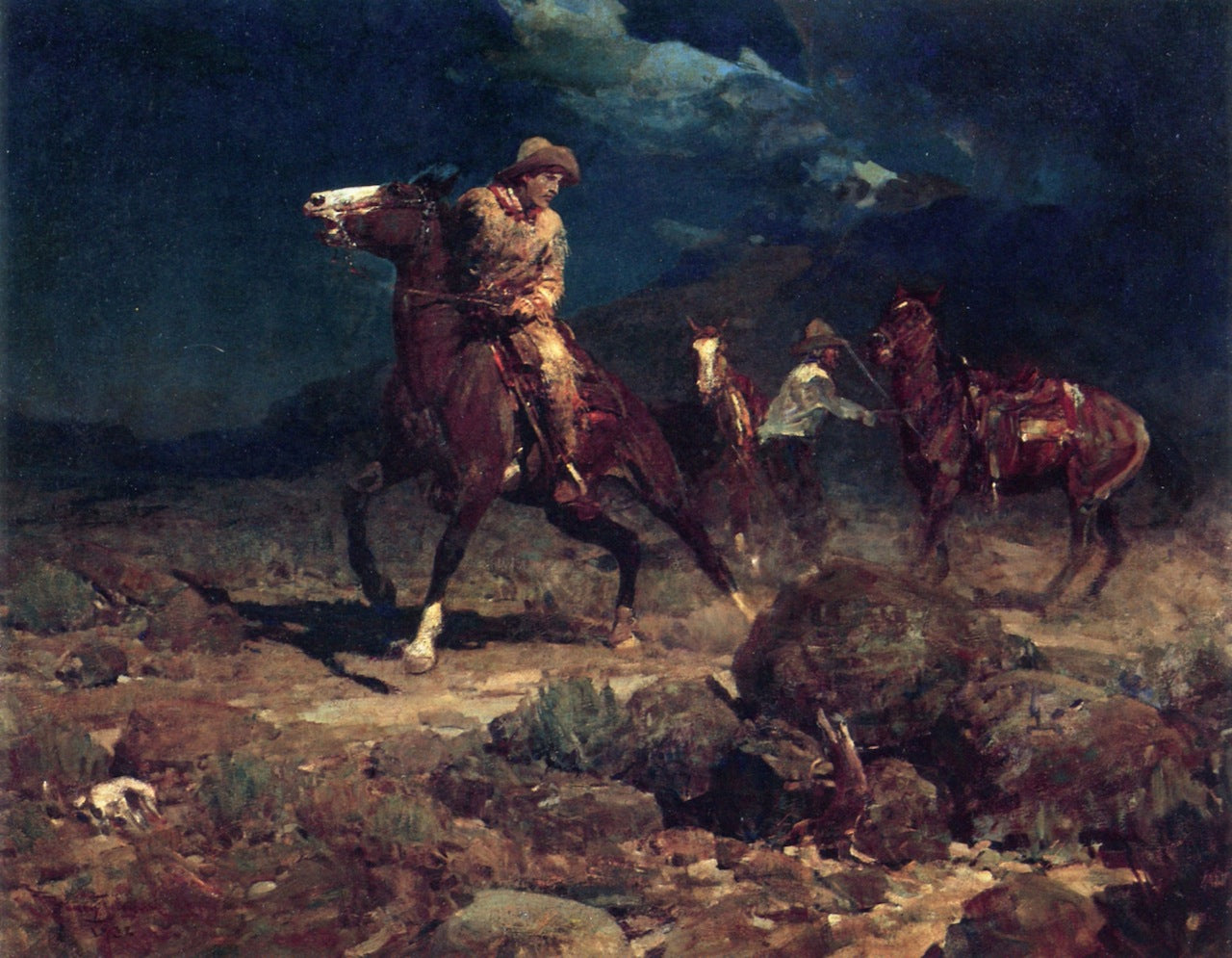 A Fresh Mount by Frank Tenney Johnson,16x12(A3) Poster