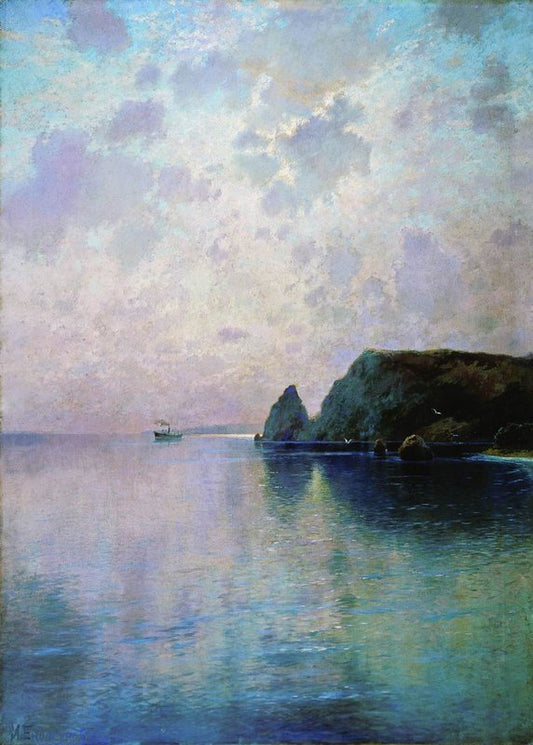 Cape Fiolent, vintage artwork by Ivan Endogurov, 12x8" (A4) Poster
