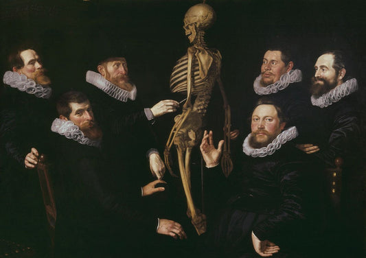 Anatomical Lesson of Dr. Sebastiaen Egbertsz. de Vrij, vintage artwork by Thomas de Keyser, 12x8" (A4) Poster