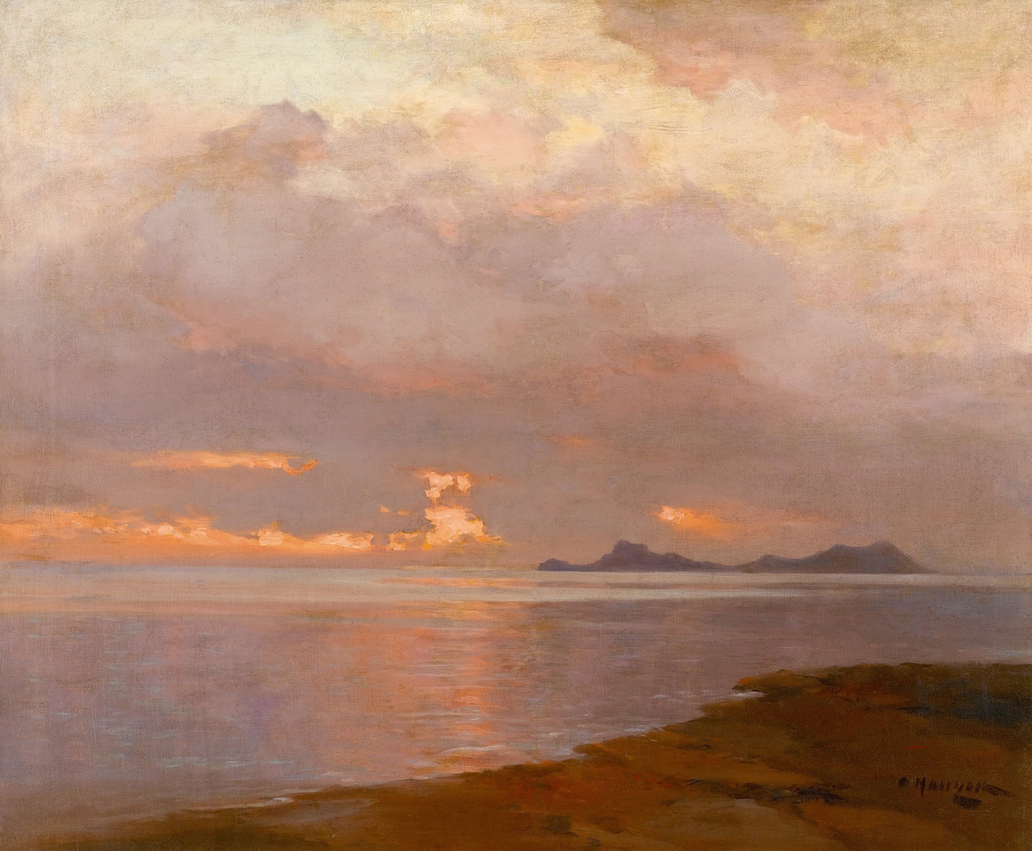 At Dusk by Alexei Vasilievich Hanzen,16x12(A3) Poster