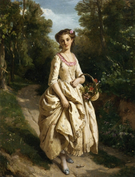 An Afternoon Stroll, vintage artwork by Henri-Guillaume Schlesinger, A3 (16x12") Poster Print