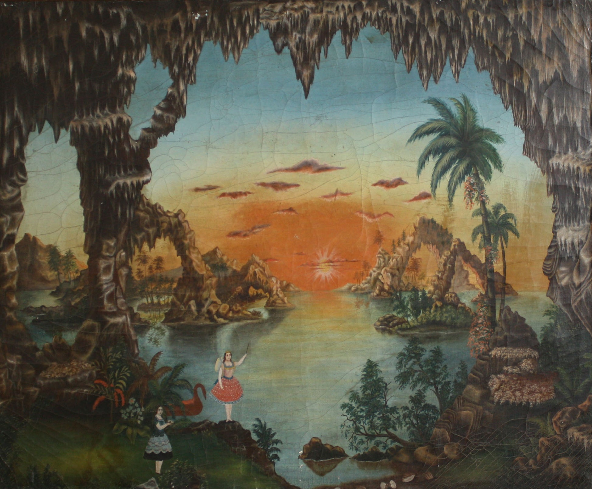 The Fairy Grotto, vintage artwork by Erastus Salisbury Field, A3 (16x12") Poster Print