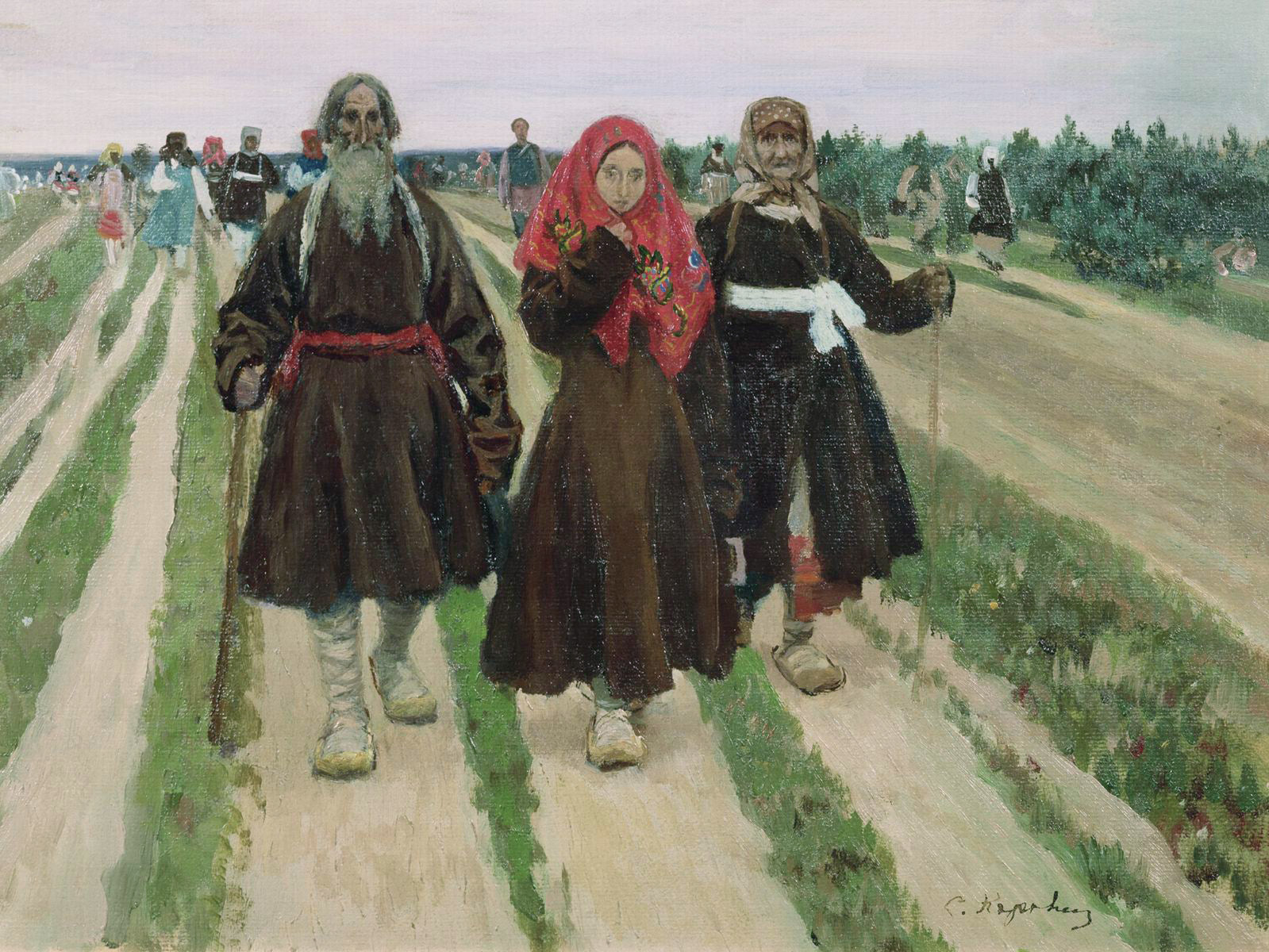 Trinity Day by Sergei Korovin,A3(16x12")Poster