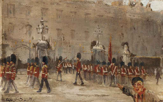  the Guard, Buckingham Palace, London by George Hyde Pownall,16x12(A3) Poster