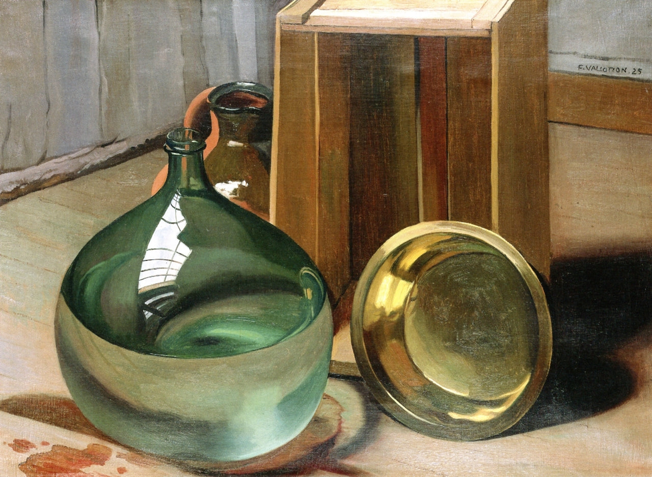 Demijohn and Crate, vintage artwork by Felix Vallotton, 12x8" (A4) Poster
