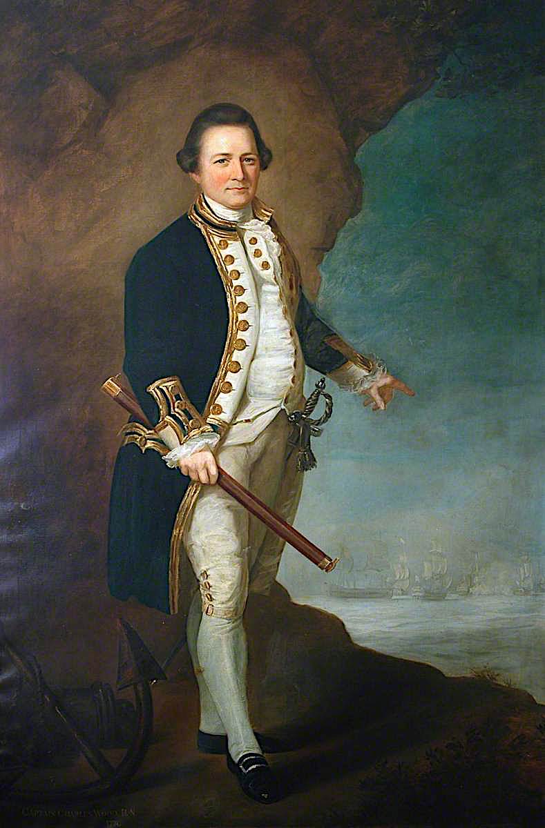 Captain Wood of Bolling Hall, vintage artwork by Dominic Serres, 12x8" (A4) Poster