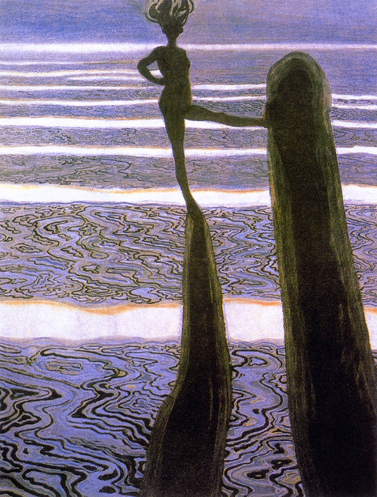 The Posts, vintage artwork by Leon Spilliaert, 12x8" (A4) Poster
