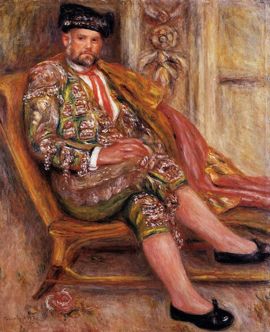 Ambroise Vollard Dressed as a Toreador, vintage artwork by Pierre Auguste Renoir, 12x8" (A4) Poster