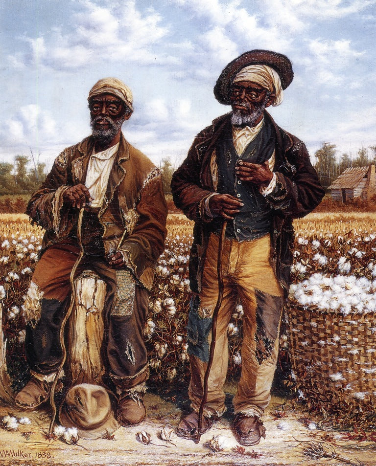 Calhoun's Slaves, vintage artwork by William Aiken Walker, 12x8" (A4) Poster